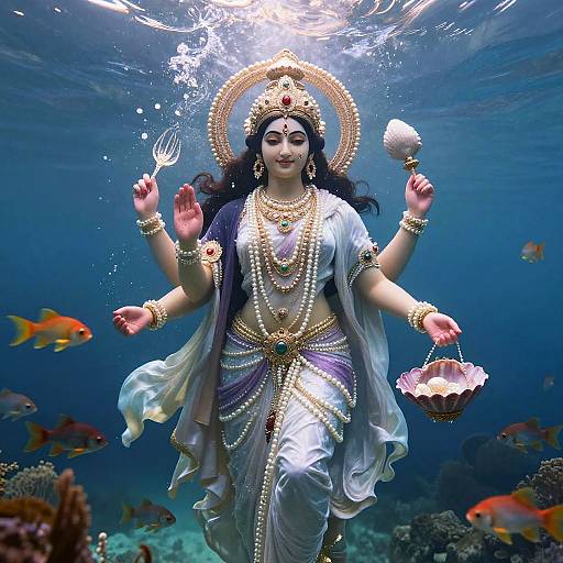 Ethereal Hindu Water Goddess
