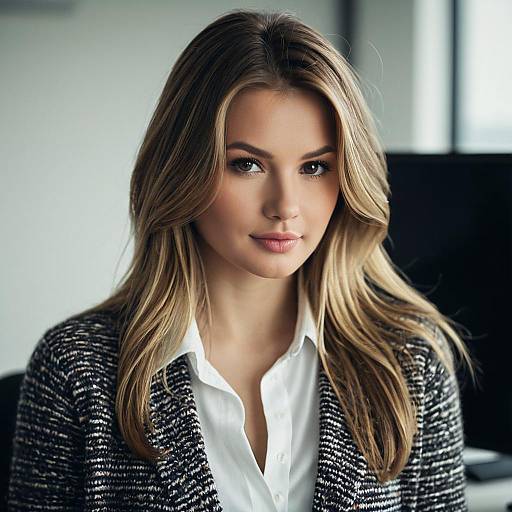 Professional Woman in Office Attire