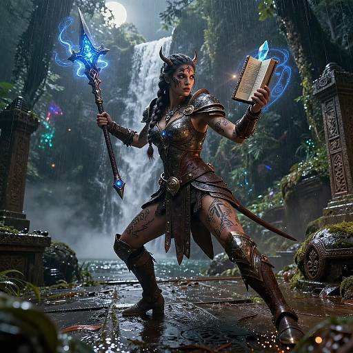 Scarred Centaur Arcane Sentinel Moonlit Terrace