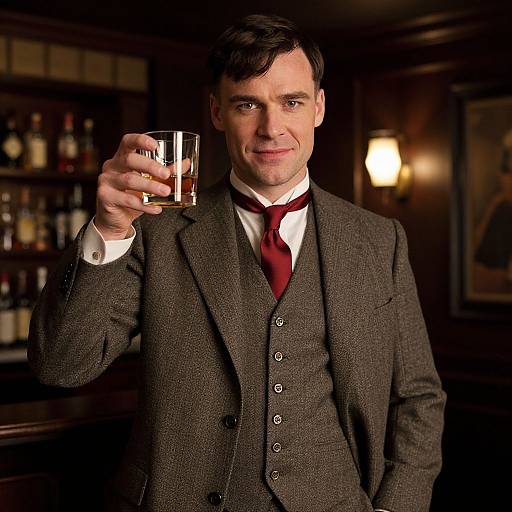1920s Speakeasy Gentleman in Tailored Suit