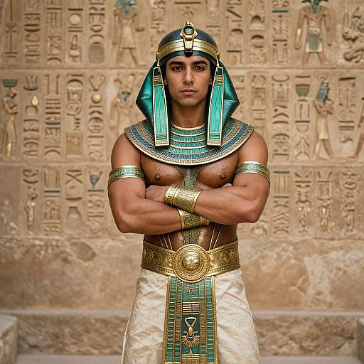 Muscular Egyptian Warrior Cosplay