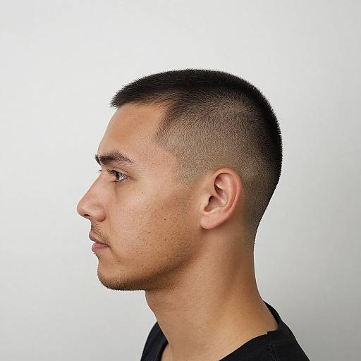 Confident Side Profile with Buzz Cut