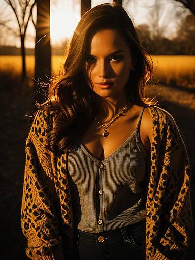 Casual Streetwear with Leopard Cardigan