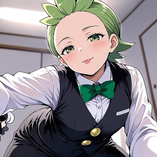 Illustration of Cilan (pokemon), pokemon in the style of Tsuzuri (tuzuri)