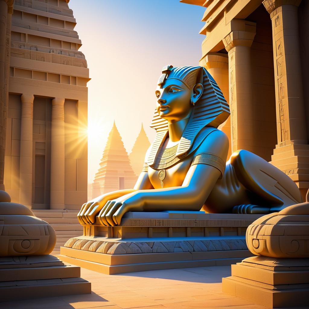 Mystical Sphinx at Ancient Dawn