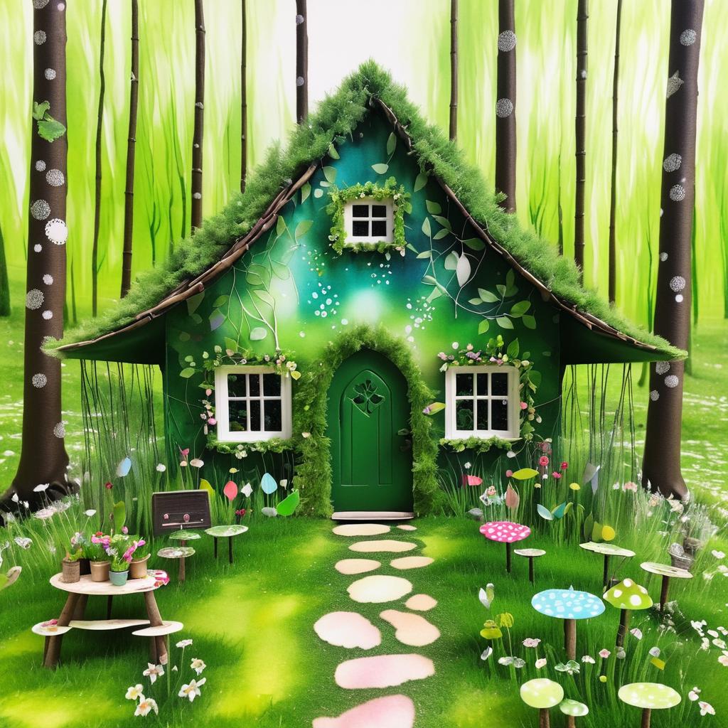 Whimsical Forest Garage Sale Vintage Art