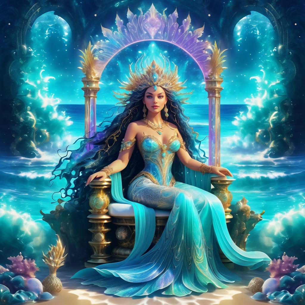 Majestic Sea Goddess Throne Portrait