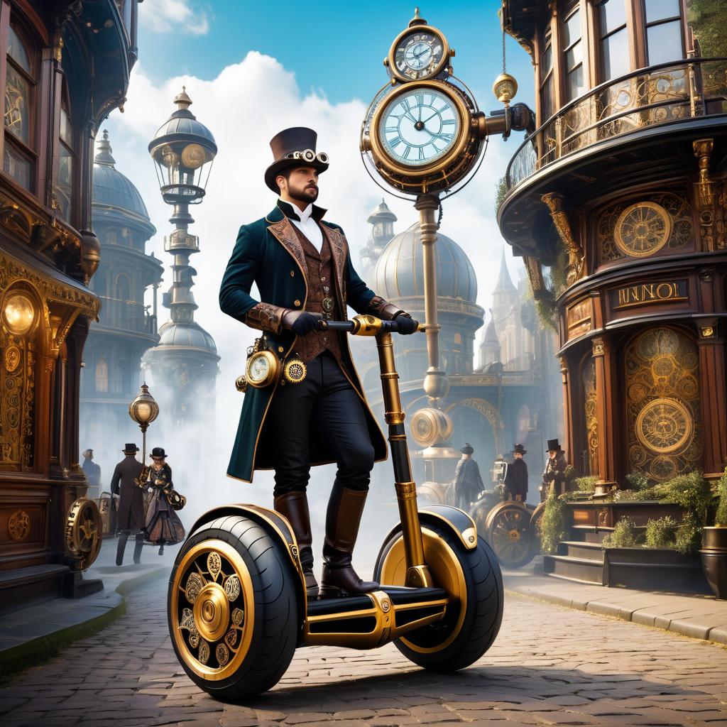 Steampunk Explorer in Victorian Fantasy