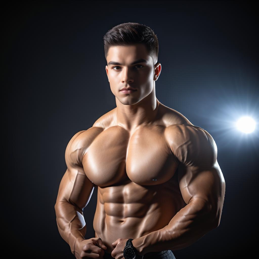 Muscular Young Man Portrait Photography