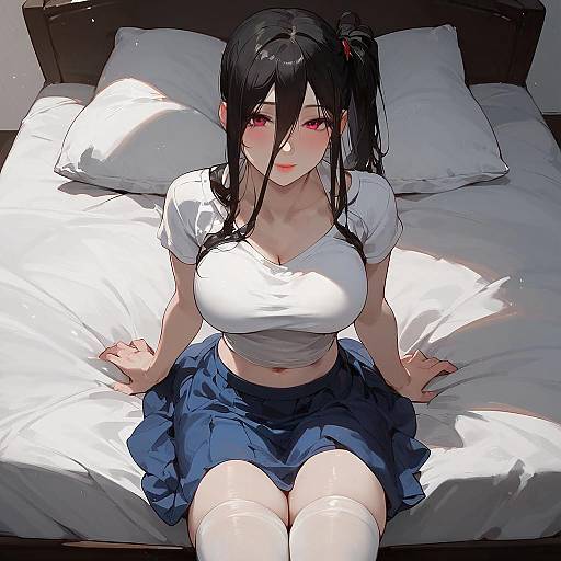 Sadako Anime Girl Sitting View