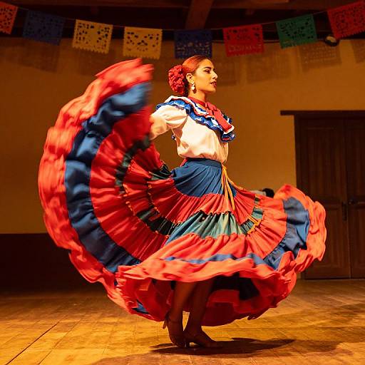 Redheaded Latina Folkloric Dance