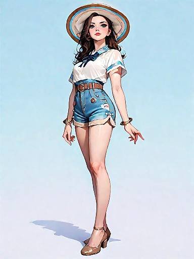 Chic Casual Woman in Stylish Outfit