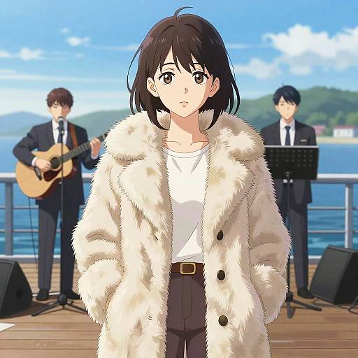 Svelte Woman in Luxe Winter Style