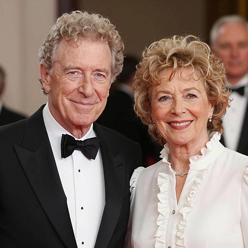 Older Couple in Formal Attire Smiling