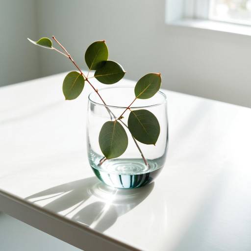 Serene Minimalist Still Life with Eucalyptus