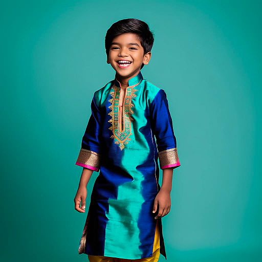 Joyful Diwali Celebration: Adolescent Boy