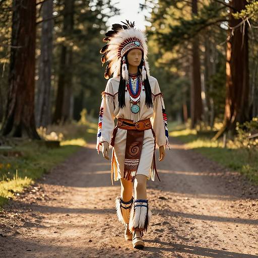 Mannequin in Traditional Native American Attire