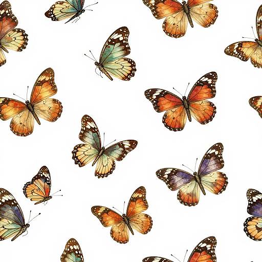 Vintage Butterfly Seamless Pattern