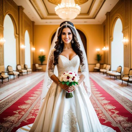 Elegant Bride in Luxurious Hall