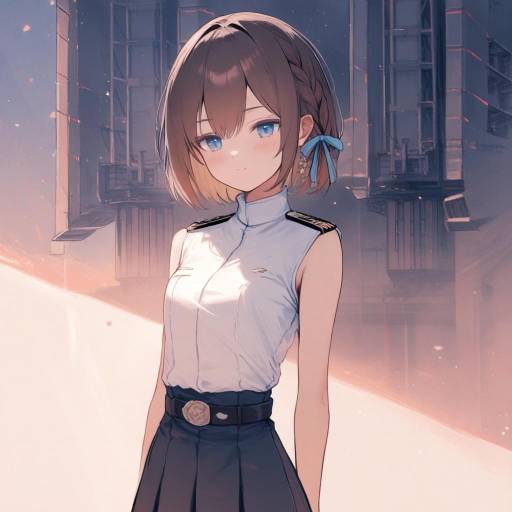 Thoughtful Admiral on Battleship Deck at Sunset