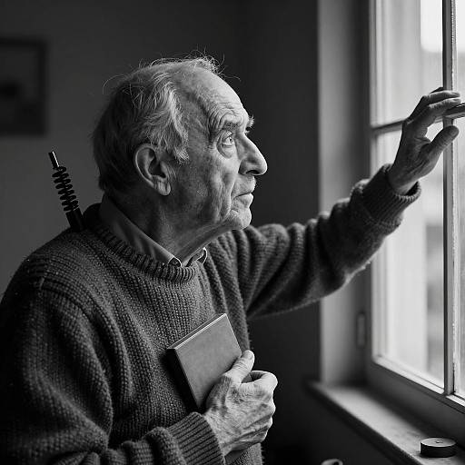 Tense Reflection of an Elderly Gentleman