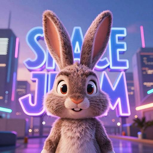 Charismatic Animated Space Jam Rabbit