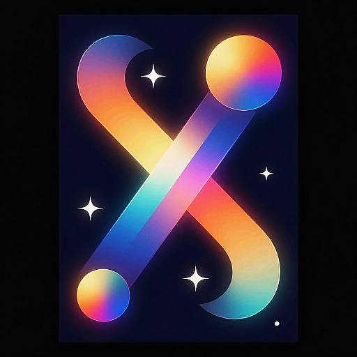 Vibrant Caustic Abstract Poster