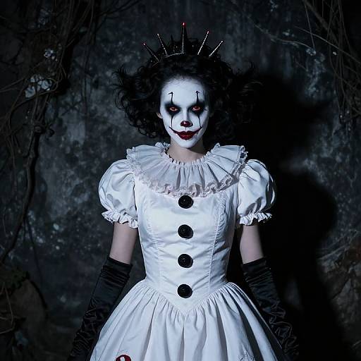 Spooky CGI Creepy Clown Figure