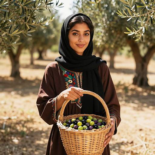 Young Woman in Olive Grove