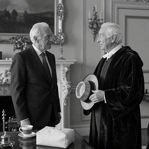 Elegant Portrait of Two Distinguished Men