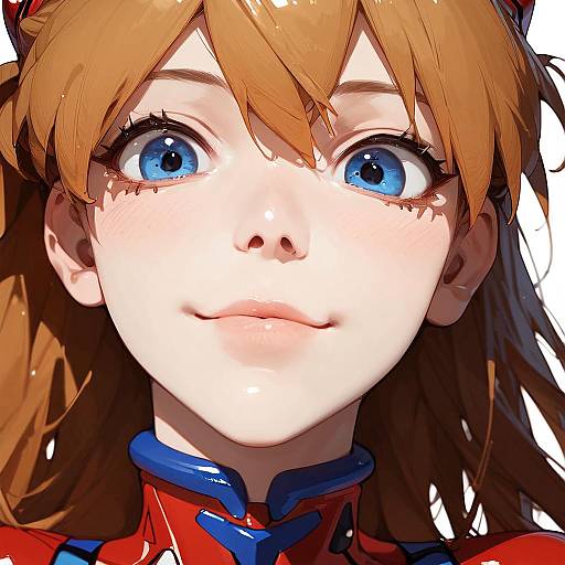 Portrait of Asuka in Evangelion Plugsuit