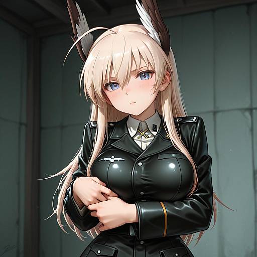 Illustration of Hanna-justina marseille, world witches series in the style of Jazz jack