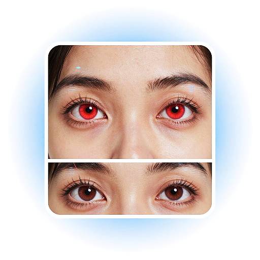 Futuristic Red Eye Removal Art