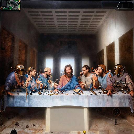 Photorealistic digital art of Leonardo da Vinci's 