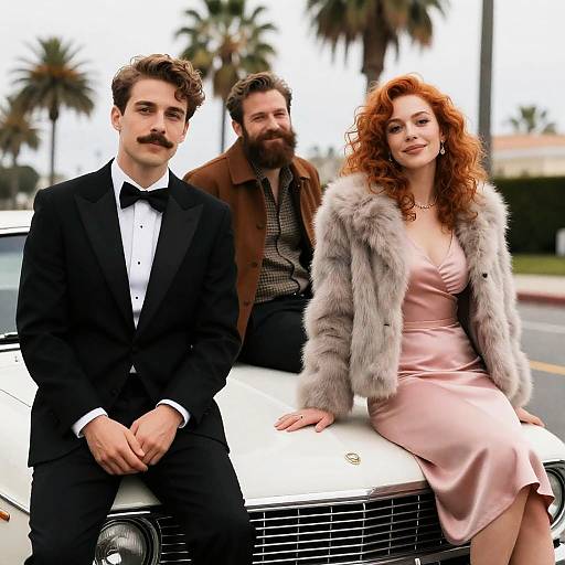 Vintage Car Gathering with Friends