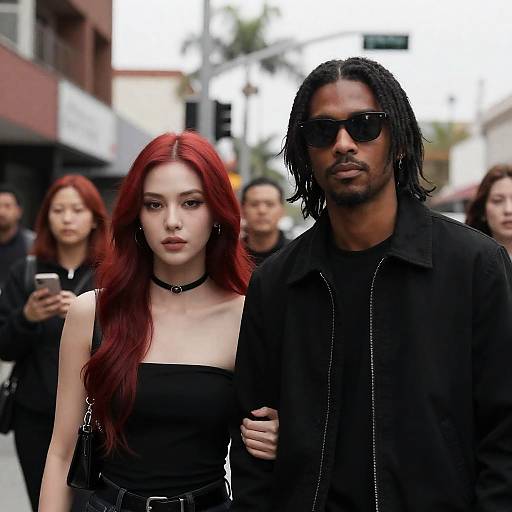 Urban Street Scene with Diverse Characters