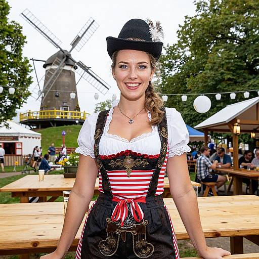 Oktoberfest Woman in Traditional Costume