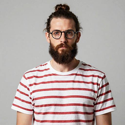 Minimalist Bearded Pirate Logo Design