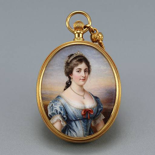 Early Victorian Gold Enamel Pendant Locket