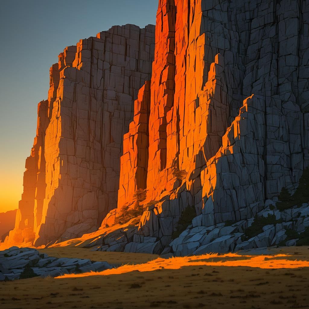 Majestic Sunrise Over Jagged Granite Cliffs