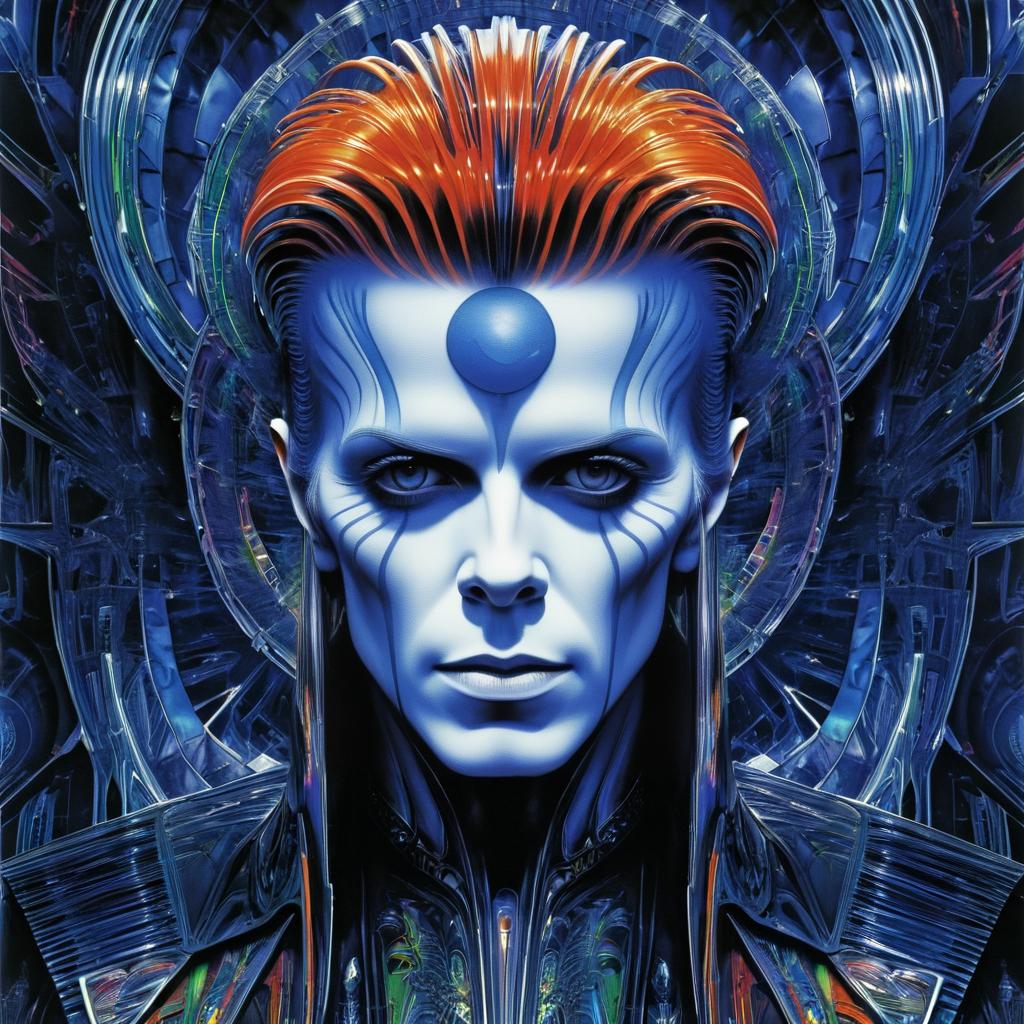 David Bowie in H.R. Giger's Futuristic Style