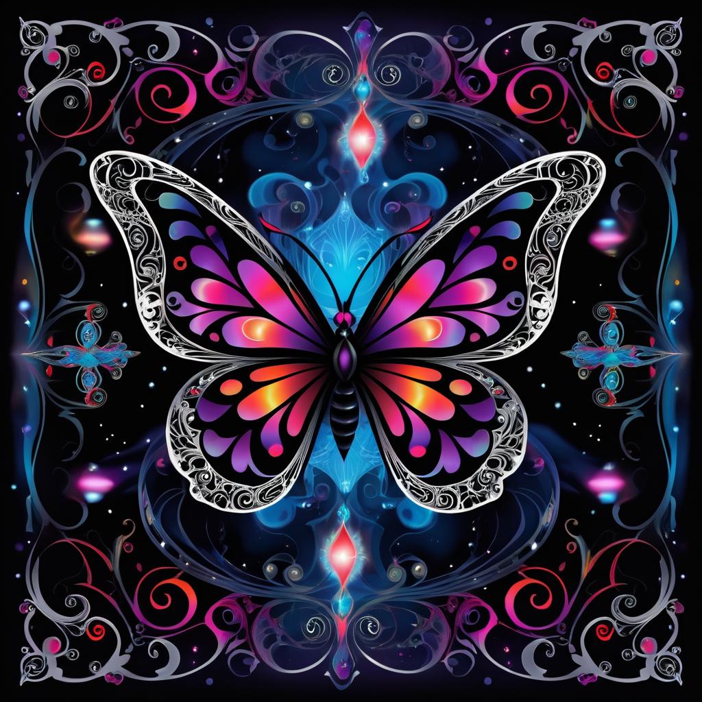 Mystical Tarot Card: Antigravity Butterfly