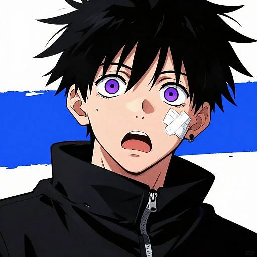 Shocked Anime Boy Close-Up