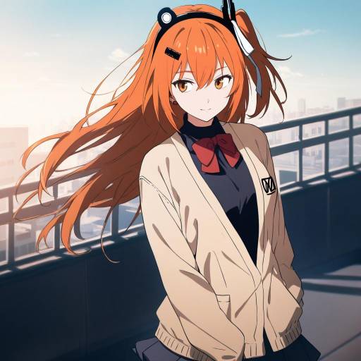Anime Schoolgirl with Cowboy Shot Vibe