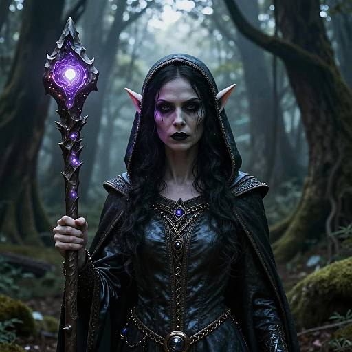 D&D Horror: Female Dwarf in Forest