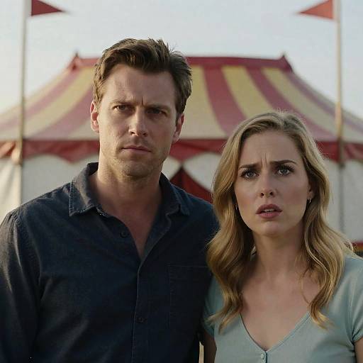 Vintage Circus Portrait of Couple