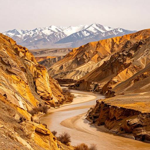 Golden Canyon Riverbed Landscape