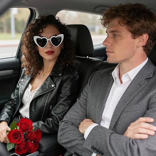 Stylish Couple in a Chic Car