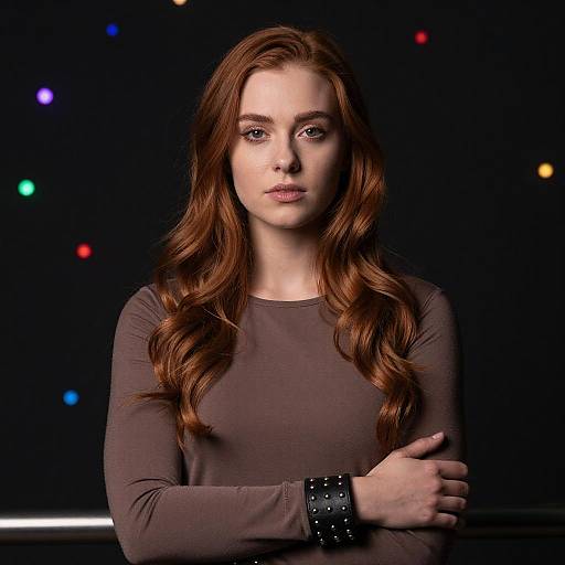 Young Woman in Starry Night Portrait