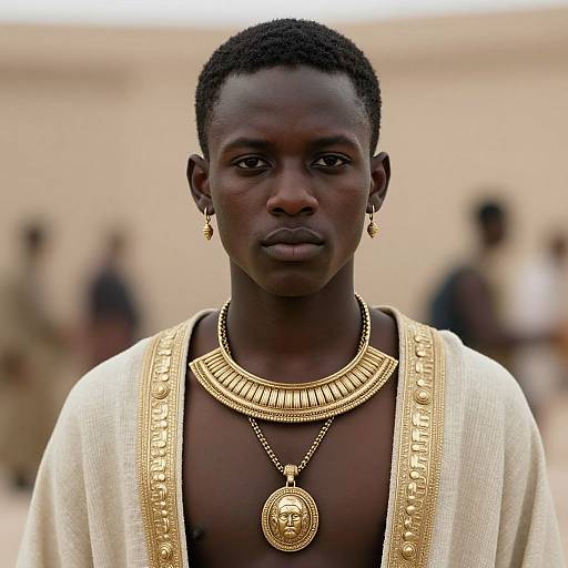 Realistic Dark-Skinned Babylonian Male